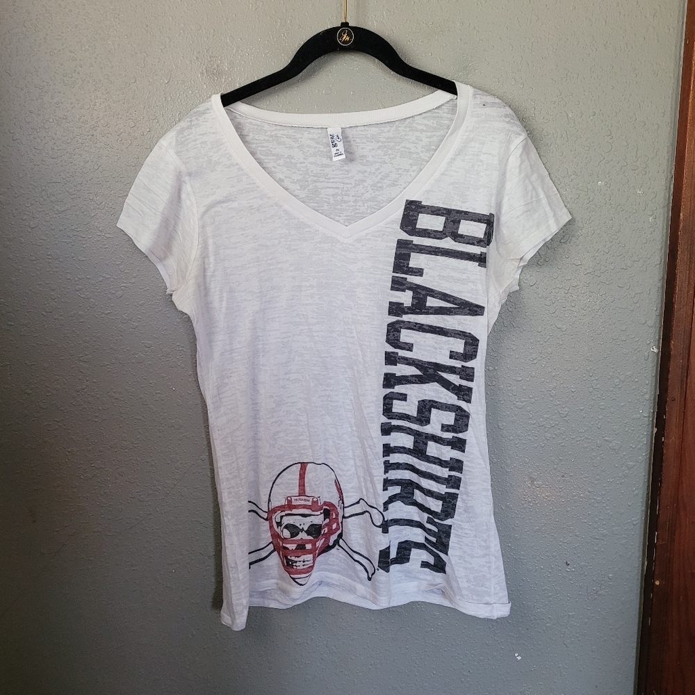 Husker Blackshirts Burnout V-Neck Junior's size XL